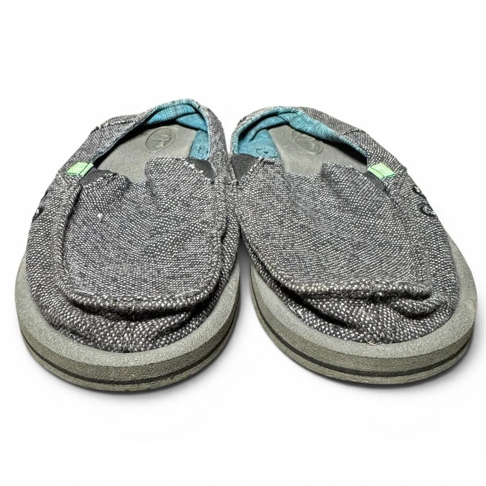 Sanuk Vagabond Sidewalk Surfers Slip On Shoes Gray Men's US 7 Casual